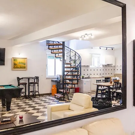Stone House Dragan In The Very Center, With Pool Table, Two Balconies And The Sea View Bol